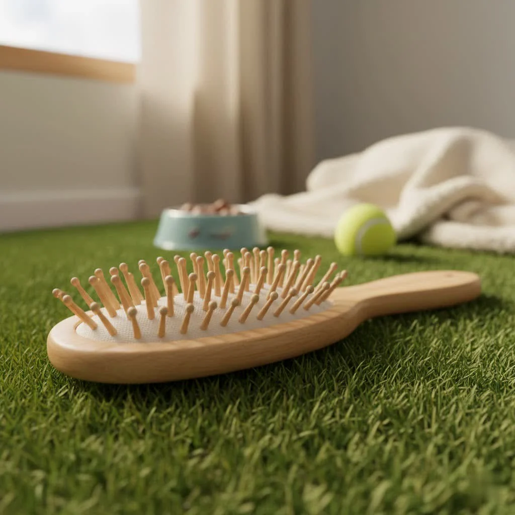 Shower hair brush for gentle detangling