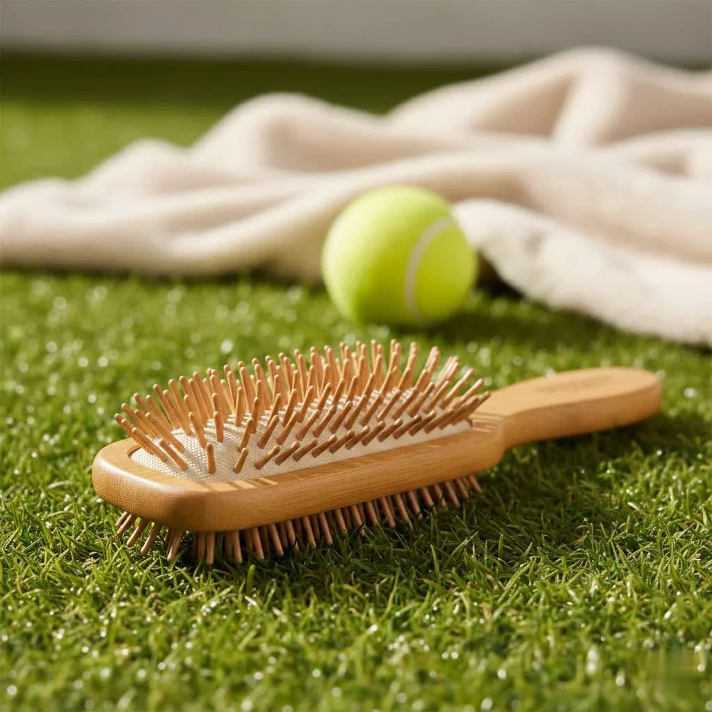 Paddle hair brush with various bristle types