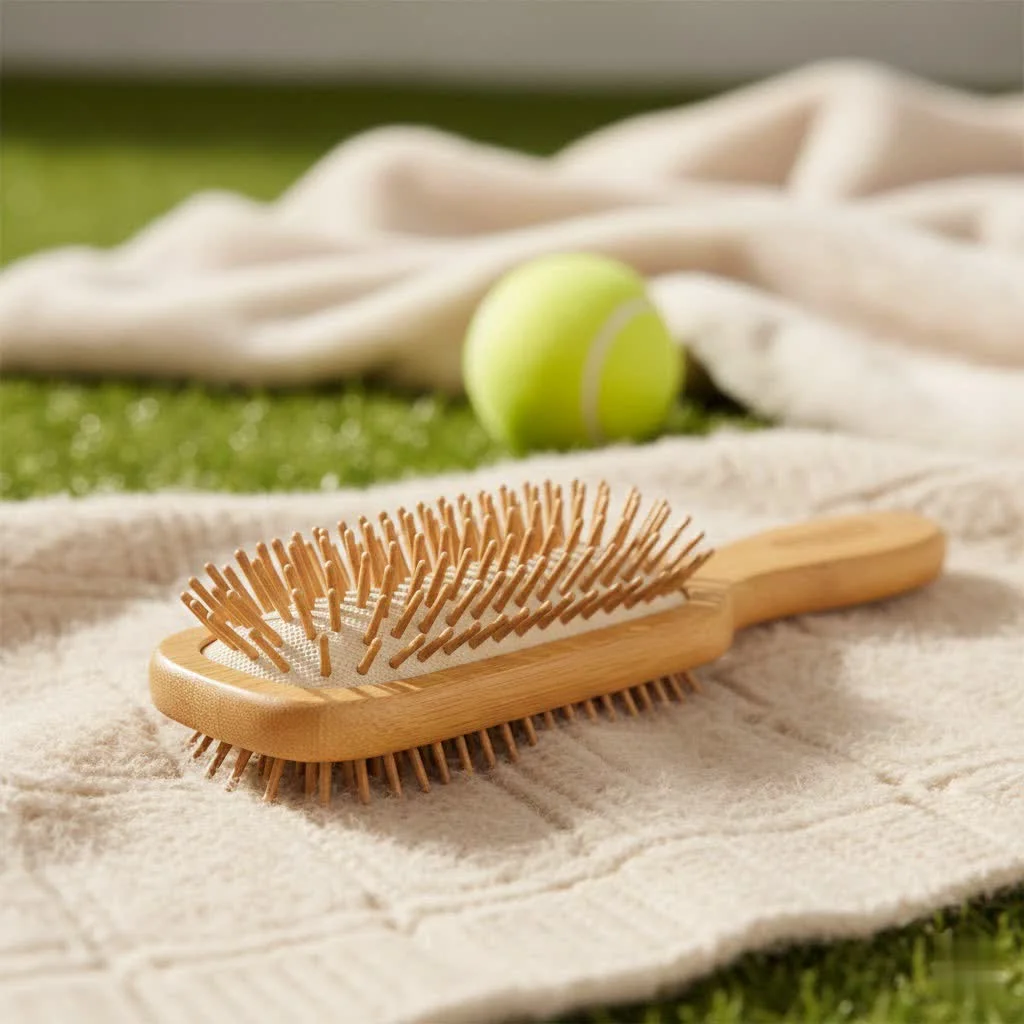 Hair brush guide for thick hair